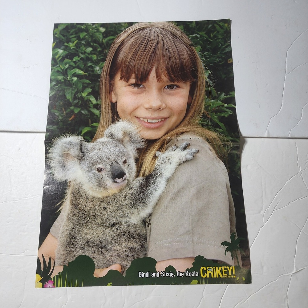 Bindi Irwin and Susie the koala Crikey magazine centerfold clipping 11.5x16